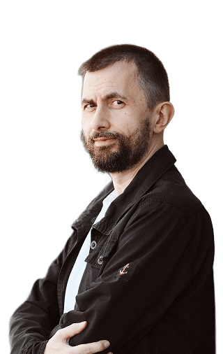 Михаил. Был музыкантом, теперь фронтендер в iSpring